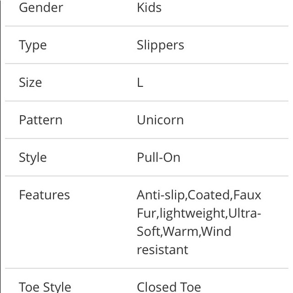 BLUE Unicorn SLIPPERS SZ L 4/5 NWT - Picture 6 of 6